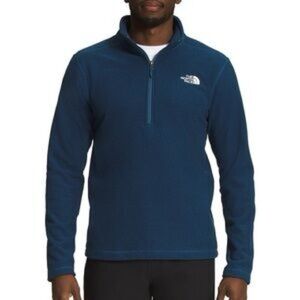 The North Face Textured Cap Rock 1/4 Zip Pullover Jacket Teal Men's Sz XL